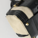 Chloe Alice Handtasche Leder 2-Wege Weiß Gold Auth 162157A-16