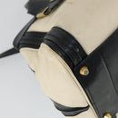 Chloe Alice Handtasche Leder 2-Wege Weiß Gold Auth 162157A-18