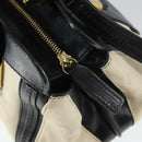 Chloe Alice Handtasche Leder 2-Wege Weiß Gold Auth 162157A-10