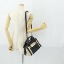 Chloe Alice Handtasche Leder 2-Wege Weiß Gold Auth 162157A-23