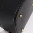 LOEWE Anton Backpack Leather Black Gold Auth 162164-16