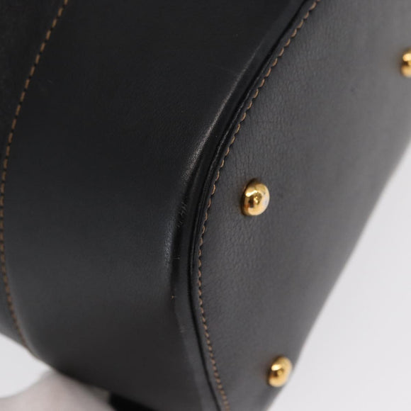 LOEWE Anton Backpack Leather Black Gold Auth 162164