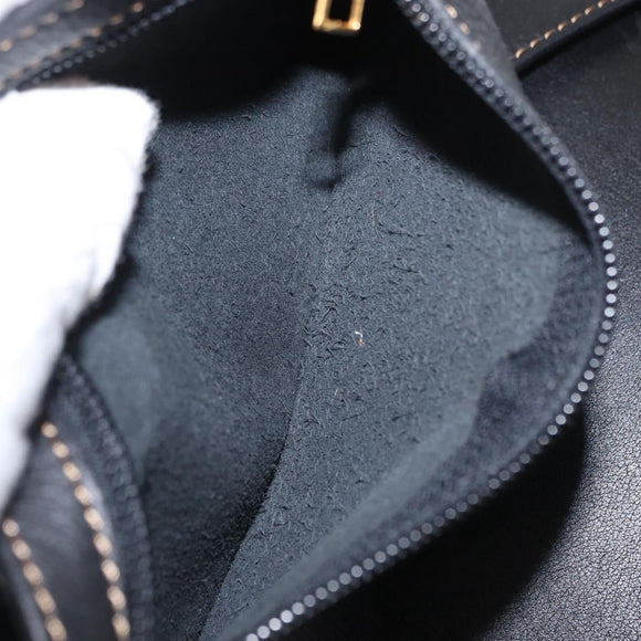 LOEWE Anton Backpack Leather Black Gold Auth 162164