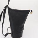 LOEWE Anton Backpack Leather Black Gold Auth 162164-4