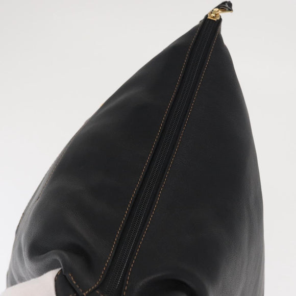 LOEWE Anton Backpack Leather Black Gold Auth 162164