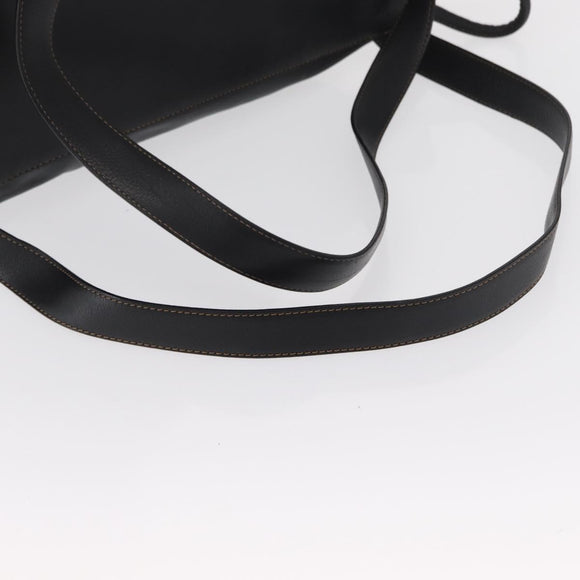 LOEWE Anton Backpack Leather Black Gold Auth 162164