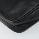 LOEWE Anagram Shoulder Bag Leather Black Gold Auth 162165-16