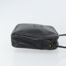 LOEWE Anagram Shoulder Bag Leather Black Gold Auth 162165-3