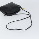 LOEWE Anagram Shoulder Bag Leather Black Gold Auth 162165-7