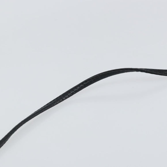 LOEWE Anagram Shoulder Bag Leather Black Gold Auth 162165