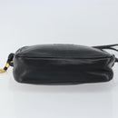 LOEWE Anagram Shoulder Bag Leather Black Gold Auth 162165-5