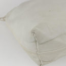 LOEWE Anagram Shoulder Bag Leather White Gold Auth 162166-16