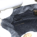 LOEWE Anagram Shoulder Bag Leather White Gold Auth 162166-17