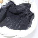 LOEWE Anagram Shoulder Bag Leather White Gold Auth 162166-18