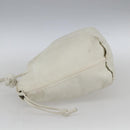 LOEWE Anagram Shoulder Bag Leather White Gold Auth 162166-3