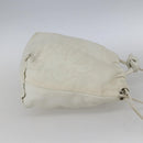 LOEWE Anagram Shoulder Bag Leather White Gold Auth 162166-4