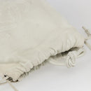 LOEWE Anagram Shoulder Bag Leather White Gold Auth 162166-6