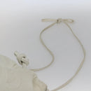 LOEWE Anagram Shoulder Bag Leather White Gold Auth 162166-8