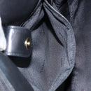 LOEWE Anagram Hand Bag Leather Black Gold Auth 162167-20