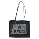 FENDI Mesh Tote Bag Nylon Black Gold Auth 162172-13