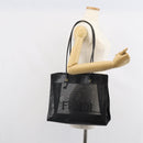 FENDI Mesh Tote Bag Nylon Black Gold Auth 162172-21