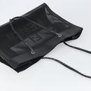 FENDI Mesh Tote Bag Nylon Black Gold Auth 162172-7