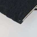 FENDI Shoulder Bag Denim Blue Silver Auth 162175-12