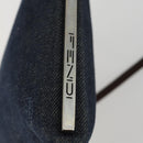 FENDI Shoulder Bag Denim Blue Silver Auth 162175-14