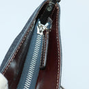 FENDI Shoulder Bag Denim Blue Silver Auth 162175-15