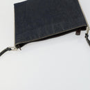 FENDI Shoulder Bag Denim Blue Silver Auth 162175-6