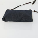 FENDI Shoulder Bag Denim Blue Silver Auth 162175-9
