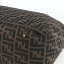 FENDI Zucca Canvas Hand Bag Black Brown Auth 162179-14