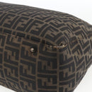 FENDI Zucca Canvas Hand Bag Black Brown Auth 162179-9