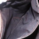 FENDI Zucca Canvas Hand Bag Black Brown Auth 162179-12