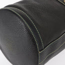 FENDI Hand Bag Leather Black Auth 162180-14