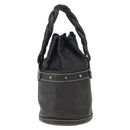 FENDI Hand Bag Leather Black Auth 162180-2