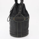 FENDI Hand Bag Leather Black Auth 162180-3