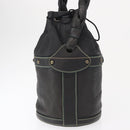 FENDI Hand Bag Leather Black Auth 162180-4