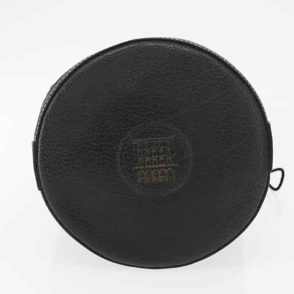 FENDI Hand Bag Leather Black Auth 162180