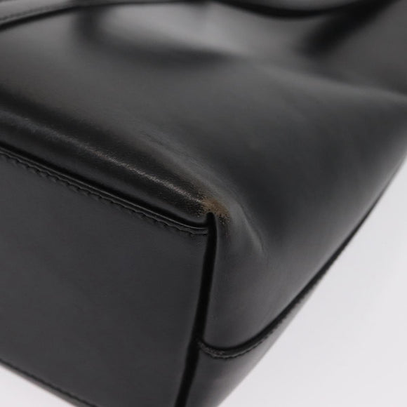 GUCCI Jackie Shoulder Bag Leather Black Silver 001 3875 Auth 162181