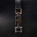 GUCCI Jackie Shoulder Bag Leather Black Silver 001 3875 Auth 162181-8