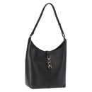 GUCCI Jackie Shoulder Bag Leather Black Silver 001 3875 Auth 162181-1