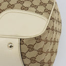 GUCCI GG Canvas Web Sherry Line Tote Bag Beige Gold 163805 Auth 162183-14