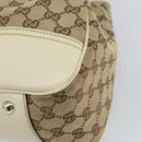 GUCCI GG Canvas Web Sherry Line Tote Bag Beige Gold 163805 Auth 162183-16