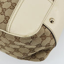 GUCCI GG Canvas Web Sherry Line Tote Bag Beige Gold 163805 Auth 162183-9
