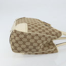 GUCCI GG Canvas Web Sherry Line Tote Bag Beige Gold 163805 Auth 162183-3