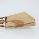 GUCCI GG Canvas Hand Bag Beige Silver 113015 Auth 162185-5