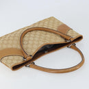 GUCCI GG Canvas Hand Bag Beige Silver 113015 Auth 162185-6