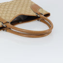 GUCCI GG Canvas Hand Bag Beige Silver 113015 Auth 162185-7