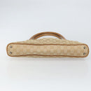 GUCCI GG Canvas Hand Bag Beige Silver 113015 Auth 162185-9